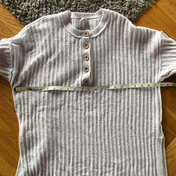 Free People Around the Clock Pullover Oversize Sweater Tunic Lavender Size XS - Picture 11 of 16